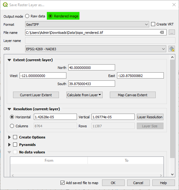 qmapshack convert geotiff